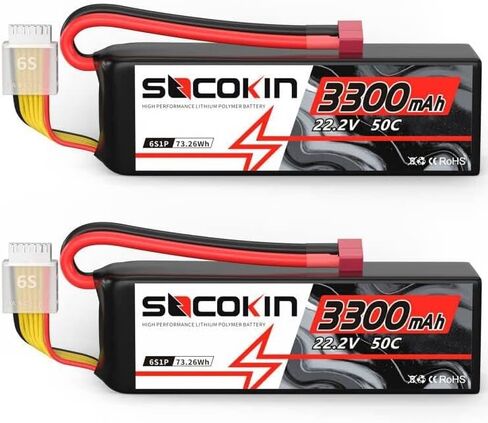 6S 3300mAh Lipo Battery 22.2V 50C RC Battery with T-Plug Connector for RC Model Vehicles Car Trucks Truggy Boat in Kuwait