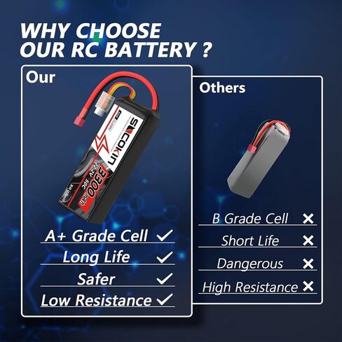 6S 3300mAh Lipo Battery 22.2V 50C RC Battery with T-Plug Connector for RC Model Vehicles Car Trucks Truggy Boat in Kuwait
