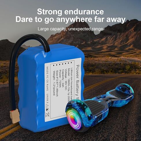 36V (Fit 42V) 2Ah DC Replacement Battery for Hover-1,10S1P, Jetson for 150W-300W Dual Motor, 4 x1.49 x 2.67 inches Long Lasting, Durable.Easy to Install. in Saudi Arabia