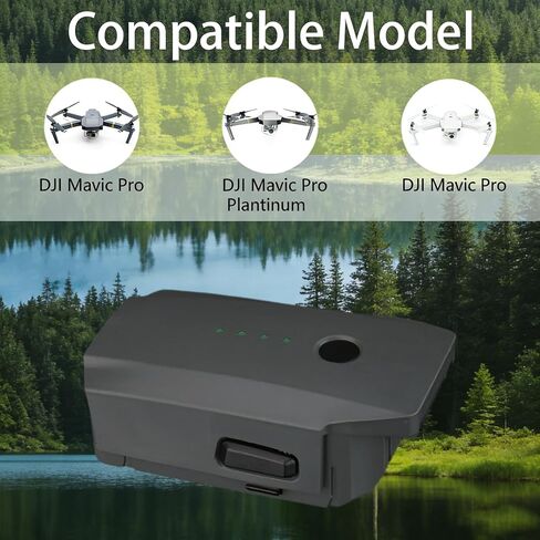 بطارية Mavic Pro قطعتان، بطارية بديلة بقدرة 3830 مللي أمبير في الساعة 11.4 فولت 31 دقيقة بحد أقصى لوقت الطيران لطائرة DJI Mavic Pro Platinum/Alpine White بدون طيار (غير مناسبة لطائرة Mavic 2) in Kuwait