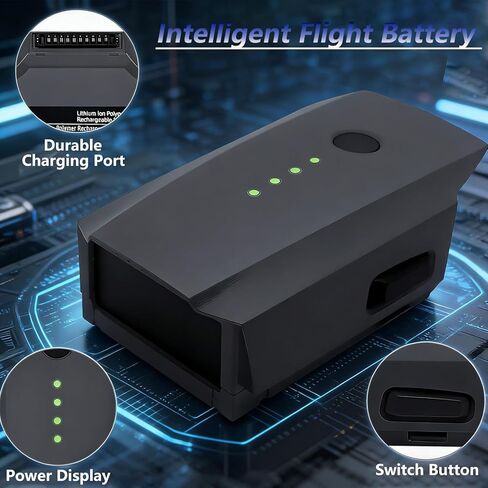 بطارية Mavic Pro قطعتان، بطارية بديلة بقدرة 3830 مللي أمبير في الساعة 11.4 فولت 31 دقيقة بحد أقصى لوقت الطيران لطائرة DJI Mavic Pro Platinum/Alpine White بدون طيار (غير مناسبة لطائرة Mavic 2) in Kuwait