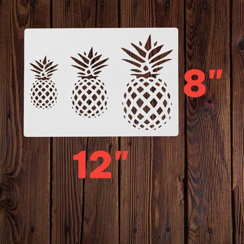 Pineapple Stencil for Painting – Tropical Fruit Stencil for DIY Crafts, Wall Art, Wood, Fabric, and Summer Decor in Kuwait
