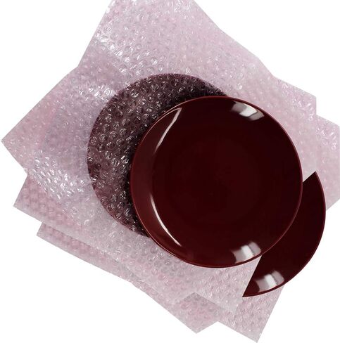 Mighty Gadget Pink Anti-Static Bubble Cushioning Wrap Rolls for Moving & Packaging with Perforated Line Every 12"(12" x72 Feet, 36’/Roll) + Free Fragile Labels in Saudi Arabia
