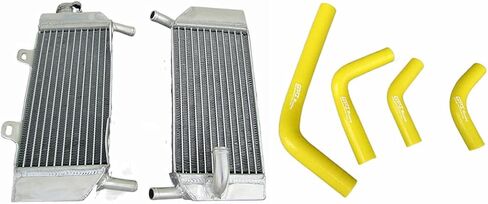 Aluminum Radiator + Silicone hose for 2004-2009 Honda CRF250X CRF250R 2005 2006 2007 2008 (Red) in Saudi Arabia
