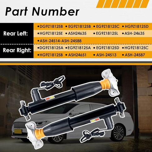 Rear Shock Absorber Struts (2pcs) Compatible with Lincoln MKZ 2.0L 3.7L V6 2013-2020, for Ford Fusion 1.5L 1.6L 2.0L 2.5L 2013-2020 in Kuwait