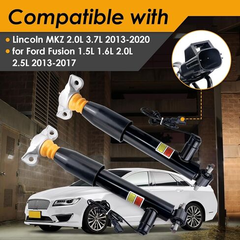Rear Shock Absorber Struts (2pcs) Compatible with Lincoln MKZ 2.0L 3.7L V6 2013-2020, for Ford Fusion 1.5L 1.6L 2.0L 2.5L 2013-2020 in Kuwait