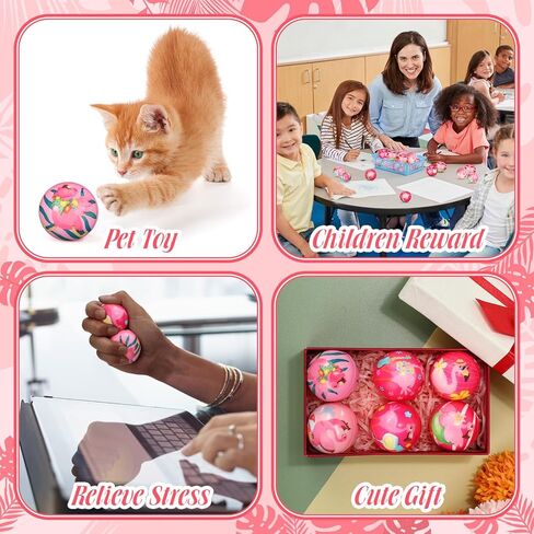 Liliful 60 Pcs Flamingo Party Beach Stress Balls Hawaii Swimming Pool Water Ball Pink Squeeze Foam Stress Relief Fidget for Hawaiian Party Favors Summer Pool in Kuwait