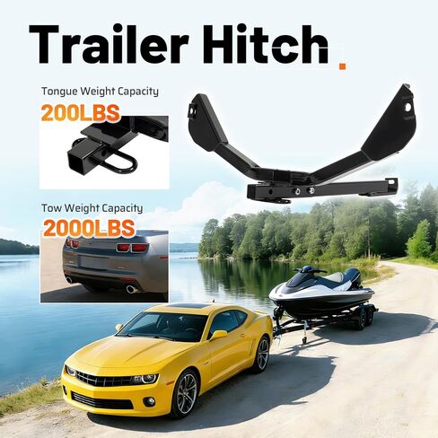 Class 1 Trailer Tow Hitch, 1.25 Inch Receiver Compatible with 2010-2015 Chevrolet Camaro w/Dealer Installed Ground Effects Except Convertible Trailer Hitch Receiver in Kuwait