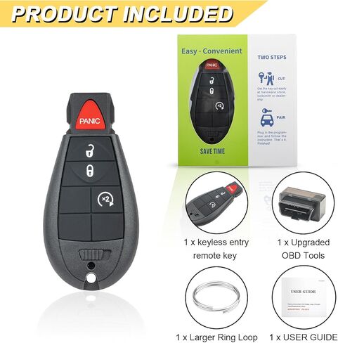 Vurkcy Key Fob Kit Replacement for 09-12 Dodge Ram& Journey/ 08-12 Durango Charger/ 08-14 Challenger/ 08-20 Grand Caravan/ 08-13 Grand Caravan/ 08-16 Chrysler Town Country/ 09-12 VW Routan in Kuwait