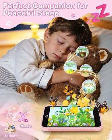 Kids Smart Toy Phone, Dual Camera with Stickers, 3.97" Touchscreen Learning Toy with 210+ Games, 190+ Drawing Activities, 8GB Kids Cell Phone, for Ages 3-12 (Pink ) in Saudi Arabia