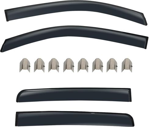 in-Channel Rain Guards Compatible with 2023 2024 2025 Chevy Colorado GMC Canyon Crew Cab 1ST & 2ND Row, Wind Vent Visors, Side Window Visors Window Deflectors Rain Guards with 8Pcs Clips (4Pcs/Set) in Saudi Arabia