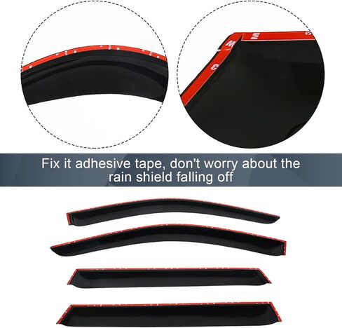 in-Channel Rain Guards Compatible with 2023 2024 2025 Chevy Colorado GMC Canyon Crew Cab 1ST & 2ND Row, Wind Vent Visors, Side Window Visors Window Deflectors Rain Guards with 8Pcs Clips (4Pcs/Set) in Saudi Arabia