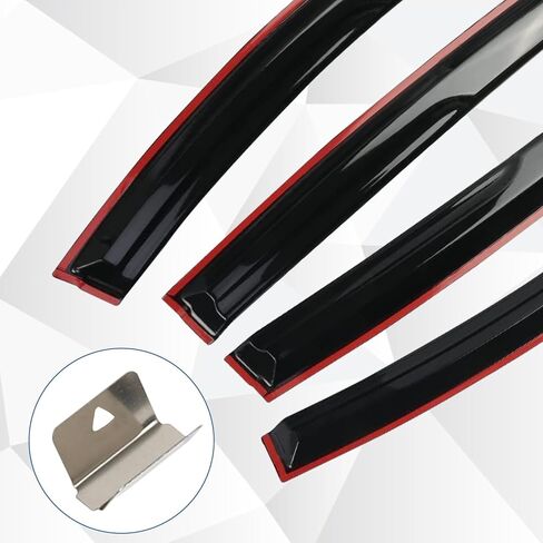 in-Channel Rain Guards Compatible with 2023 2024 2025 Chevy Colorado GMC Canyon Crew Cab 1ST & 2ND Row, Wind Vent Visors, Side Window Visors Window Deflectors Rain Guards with 8Pcs Clips (4Pcs/Set) in Saudi Arabia