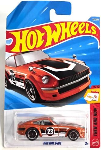 لعبة سيارة دييكاست من هوت ويلز داتسون 240Z [برتقالية] آنذاك والآن 2/10، 72/250، 1:64 in Kuwait