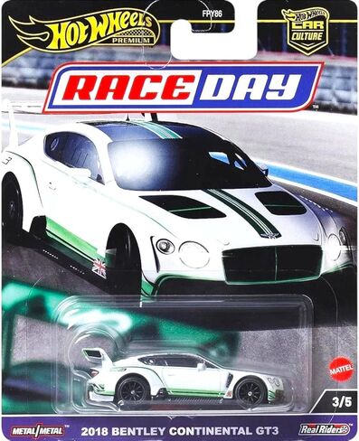 مجموعة سيارات السباق النهارية من Hot Wheels، 5 سيارات مصبوبة، بورش 911 GT3، كورفيت C8.R، بنتلي كونتيننتال GT3، نيسان Z GT4، BMW 320 FPY86-961D in Kuwait