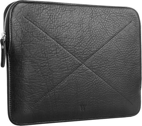 Walden® Leather MacBook Sleeve – Genuine Leather Laptop Case for MacBook Air & Pro with Felt Interior and YKK Zipper (Bosco, M Size (13"/14") Interior of 24 x 34.8 cm.) in Saudi Arabia