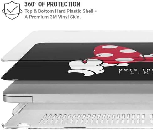 Skinit Laptop Case Plus Skin Compatible with MacBook Air 13in (2020) - Officially Licensed Disney Minnie Mouse Dots The Way Design in Kuwait