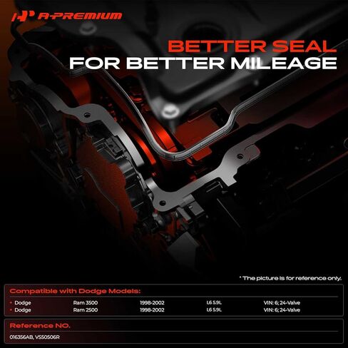A-Premium Engine Valve Cover Gasket Set Compatible with Dodge Ram 2500 1998-2002, Ram 3500 1998-2002, 5.9L in Kuwait
