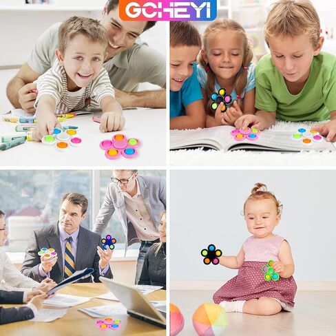 6 Pack Fidget Spinners Toys for Kids, Fidget Toys Bulk Hand Spinner for Stress Relief, Party Favors for Kids, Goodie Bag Stuffers Birthday Return Gift Classroom Prizes for Students in Saudi Arabia