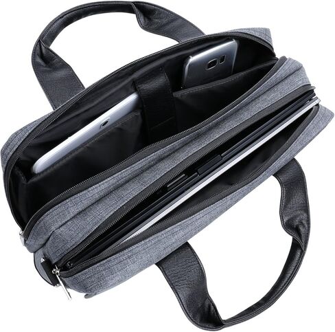 Vangoddy Laptop Bag Crossbody Messenger Water Resistant Shoulder Briefcase Professional Computer Case Gray for Work, Commute in Kuwait