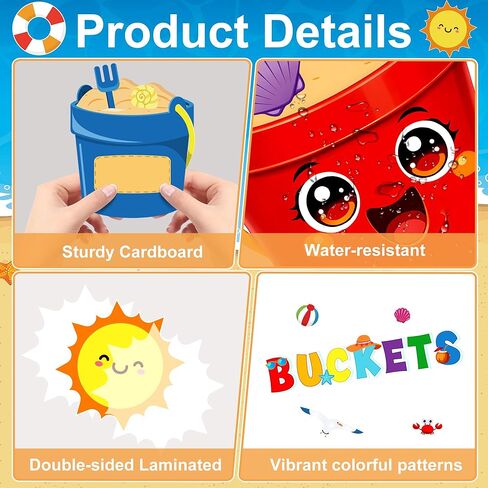 2026 Summer Jesus VBS Bulletin Board Decorations Set Summer Bucket Classroom Bulletin Board Filling Our Buckets with Jesus Sun Beach Christian Cutouts for Sunday School Home Wall Chalkboard Supplies in Saudi Arabia