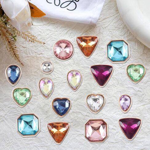 Bling Shoe Charms for Girls Women Teens Kids, Sparkling Glitter Charm Shoe Decoration, Cute Kawaii Accessories for Clog Sandal Slipper Shoe Charms, Birthday Party Gifts in Saudi Arabia