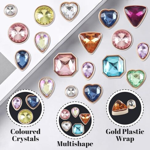 Bling Shoe Charms for Girls Women Teens Kids, Sparkling Glitter Charm Shoe Decoration, Cute Kawaii Accessories for Clog Sandal Slipper Shoe Charms, Birthday Party Gifts in Saudi Arabia