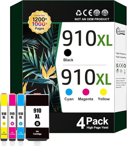 خرطوشة حبر 910: مناسبة لطابعات 910XL OfficeJet 8020، 8025، 8035 (4 عبوات) in Kuwait