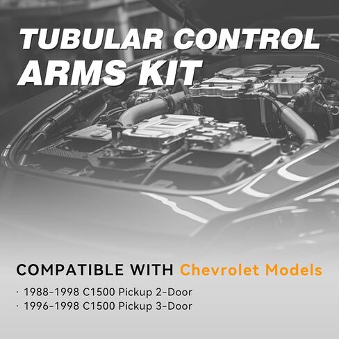 Tubular Upper & Lower Control Arms Kit 4pc Direct Fit for 88-98 Chevy C1500 OBS in Saudi Arabia
