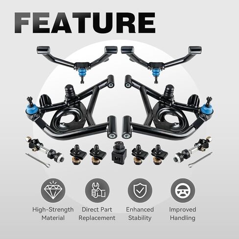 Tubular Upper & Lower Control Arms Kit 4pc Direct Fit for 88-98 Chevy C1500 OBS in Saudi Arabia