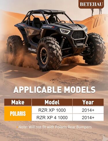 High Clearance Boxed Rear Radius Arms Kit for 2014+ Polaris RZR XP 1000 & XP 4 1000, Heavy Duty Adjustable Heim Joint Rear Radius Rods, Steel Suspension Upgrade, Wrinkle Black in Saudi Arabia