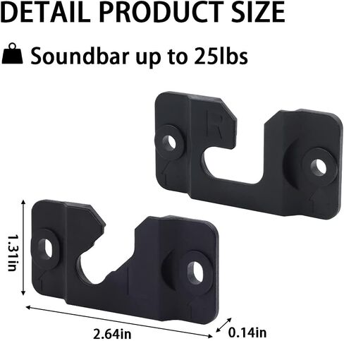Tendodo Black L Wall Bracket AH61-03883A and R Wall Bracket AH61-03884A for Samsung HWHM45 HW-HM45 HWHM45C HW-HM45C HWHM55C HW-HM55C Sound bar in Saudi Arabia