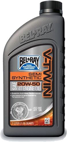 Bel-Ray Semi-Synthetic Engine Oil Change Kit Compatible with Harley-Davidson Big Twin and Sportster 1984-Up, 2017-Up Harley M8, Black Oil Filter in Saudi Arabia