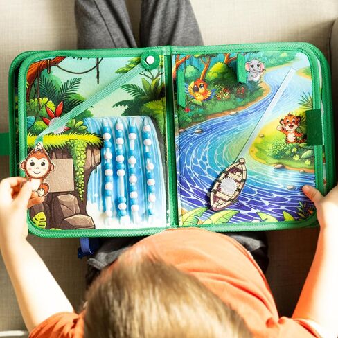 Busy Book for Toddlers – Interactive Felt Quiet Book with Narrated Story & Song – Montessori Busy Board Book – Educational Gift & Travel Toy – Sensory Activity for Car Seat, Car Ride & Airplane Travel in Saudi Arabia