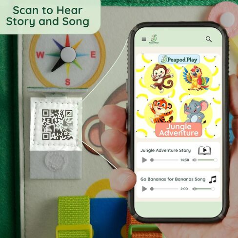 Busy Book for Toddlers – Interactive Felt Quiet Book with Narrated Story & Song – Montessori Busy Board Book – Educational Gift & Travel Toy – Sensory Activity for Car Seat, Car Ride & Airplane Travel in Saudi Arabia