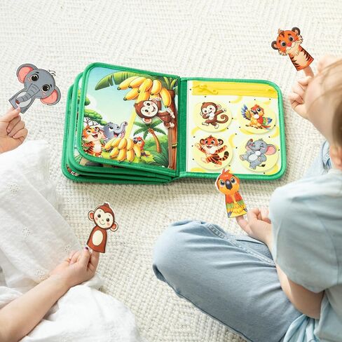 Busy Book for Toddlers – Interactive Felt Quiet Book with Narrated Story & Song – Montessori Busy Board Book – Educational Gift & Travel Toy – Sensory Activity for Car Seat, Car Ride & Airplane Travel in Saudi Arabia