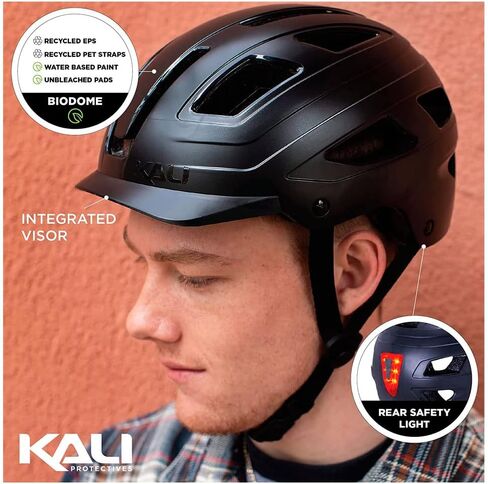 Kali Protectives Cruz Bike Helmet - Lightweight and Adjustable with Ventilation and Eye Protection Visor - Easy Adjustment Buckle for Men and Women - Urban Cycling Helmet for Kids and Adults in Saudi Arabia