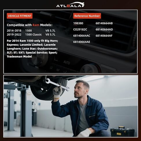 AC A/C Compressor with Clutch Compatible with Ram 1500 5.7L 2014-2018 & Ram 1500 Classic 5.7L 2019, 7SBH17C Style Air Conditioner Compressor Replacement Direct Fit in Saudi Arabia