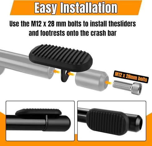 Anti-Slip Motorcycle Crash Bar Foot Pegs Engine Guard Highway Pegs Universal Fit for Most Motorcycle 1.25" Tube Highway Crash Bar Engine Guards in Kuwait