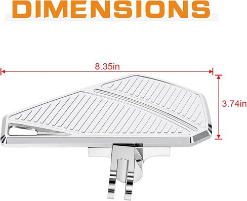 Adjustable Front Foot Pegs Driver Floorboards Rider Footboards for Honda Goldwing GL1800 GL 1800 2001-2024 Models, Chrome in Kuwait