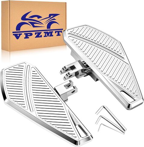 Adjustable Front Foot Pegs Driver Floorboards Rider Footboards for Honda Goldwing GL1800 GL 1800 2001-2024 Models, Chrome in Kuwait