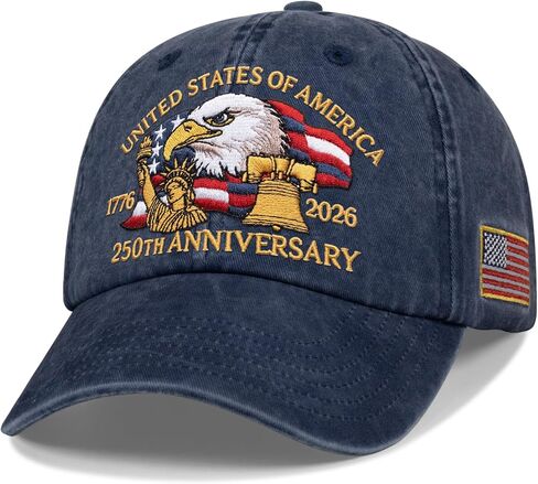 250 Anniversary USA Hat,Embroidered United States 250 Year American Anniversary Baseball Cap in Saudi Arabia