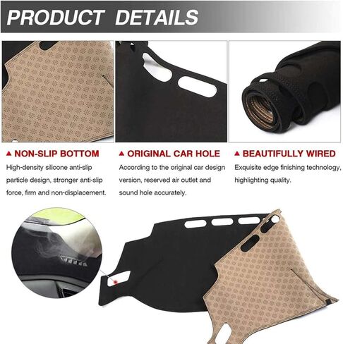 Suede Leather Car Dashmat Dash Mat Cover Dashboard Pad Carpet,Fits for Honda Civic EX EG DX HB EH2 EG6 1992-1995 in Kuwait