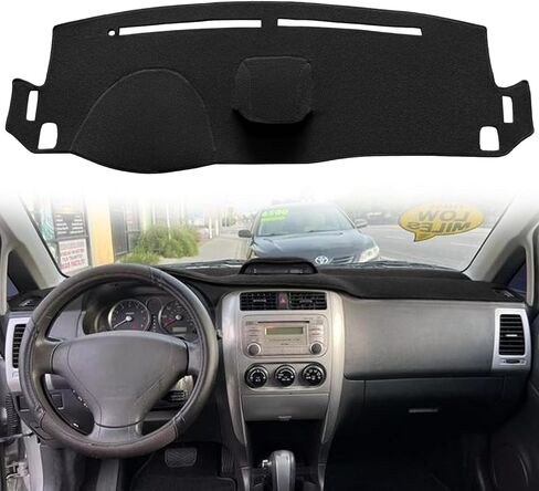 Dash Cover Mat Custom Fit for Suzuki Aerio Without Speaker Cutout, Dashboard Pad Cap Carpet Protector K214 (Black) in Kuwait