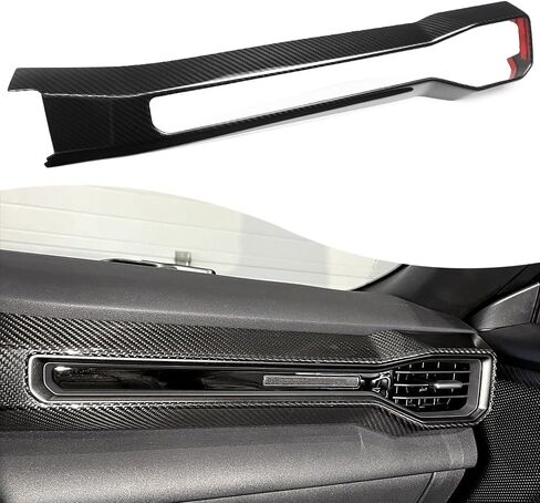 شريط حواف لوحة العدادات من ألياف الكربون من Jogon لسيارة Ford Mustang S650 GT Darkhorse 2024 2025، غطاء ديكور لوحة القيادة، جانب الركاب in Kuwait
