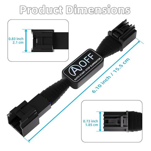 Auto Start Stop Eliminator for 2018-2024 Jeep Wrangler JL & 2020-2024 Gladiator JT, Plug and Play Error-Free Bypass Switch Disable Auto Start/Stop System Deactivating Wire Harness for Jeep Accessories in Kuwait