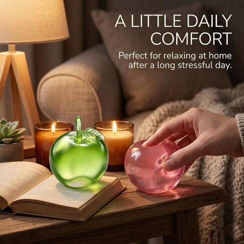 2Pcs Pink & Green Apple Squishy Toy - Cute Rebounding Fruit Squishys for Anxiety & Stress Relief, Soft Flexible Novelty Stress Toy in Kuwait