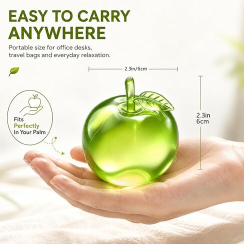2Pcs Pink & Green Apple Squishy Toy - Cute Rebounding Fruit Squishys for Anxiety & Stress Relief, Soft Flexible Novelty Stress Toy in Kuwait