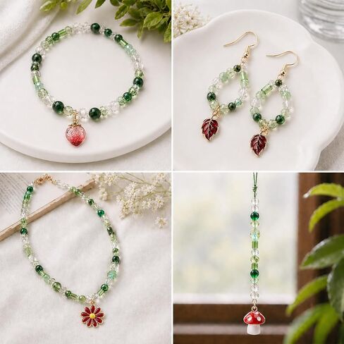 LUFEEMGA Beaded Plant Kit, 5488Pcs Forever Plant Kit with Green Glass Beads, Leaf Beads for Plant Making, Jewelry Making, DIY Craft, Perfect for Mother's Day, Christmas,Gifts ASIN B0GSQFKC1W in Saudi Arabia