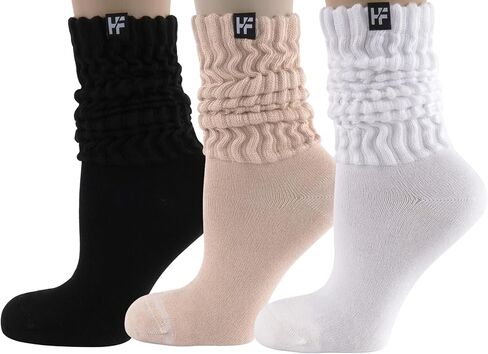 Slouch Socks For Women Cozy Scrunch Socks Womens Crew Socks Long Boot Socks Women in Saudi Arabia